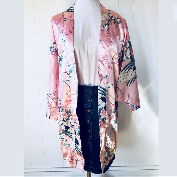 ♦️SOLD‼️Juguemm Kimono Robe  Japanese Peacock - Picture 2 of 8